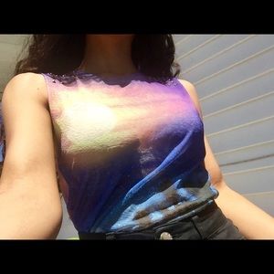 Dessert Night Sky Sheer Top